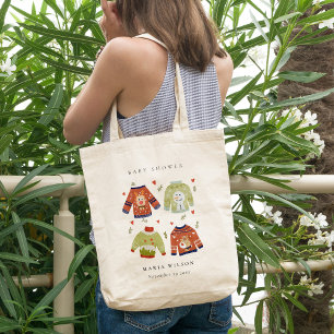 Cute Winter Hearests Leafy Ugly Sweater Baby Showe Tygkasse