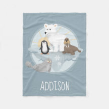 Cute Winter Helgdag Polar Bear och Penguin Kids