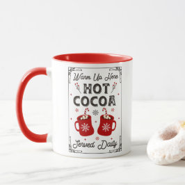 Cute Winter Hett Chocolate God jul Helgdagars Mugg