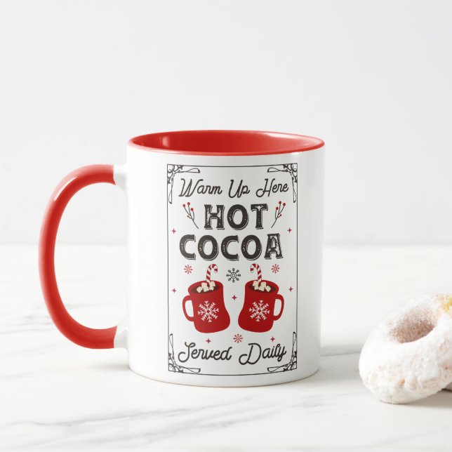 Cute Winter Hett Chocolate God jul Helgdagars Mugg (Med munk)