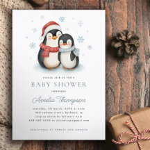 Cute Winter Penguin-familjens babystövel