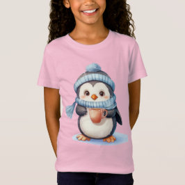 Cute Winter Penguin Kids’ Tee - Helgdag Graphic