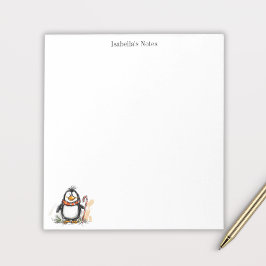Cute Winter Penguin Sketch Illustration Anteckningsblock