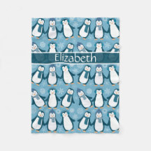 Cute Winter Penguins design Lägg till Namn