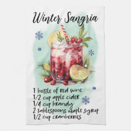 Cute Winter Sangria jul Drink Recipe Kökshandduk