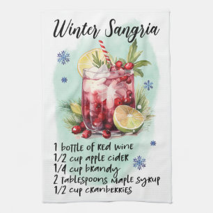 Cute Winter Sangria jul Drink Recipe Kökshandduk