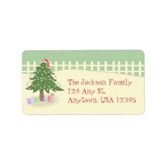 Cute Winter Scene-Adressetiketter Adressetikett