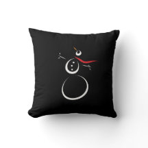 Cute Winter Snögubbe Black