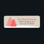 Cute Winter Träd Returadress Etikett<br><div class="desc">Anpassningsbar designade helgdag med en söt vintergrön illustration av träd. Anpassa den till din familj namn och adress för perfektens returetiketter under julen. Klicka på Anpassa om du vill ändra typsnitt och färg och skapa din egen typ av design.</div>