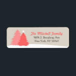 Cute Winter Träd Returadress Etikett<br><div class="desc">Anpassningsbar designade helgdag med en söt vintergrön illustration av träd. Anpassa den till din familj namn och adress för perfektens returetiketter under julen. Klicka på Anpassa om du vill ändra typsnitt och färg och skapa din egen typ av design.</div>