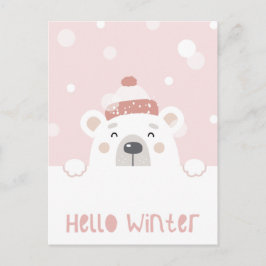 Cute Winter-vykort Vykort