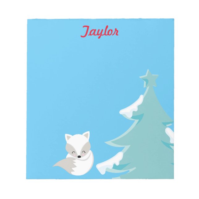 Cute Winter Wonderland Anteckningsblock (Framsida)