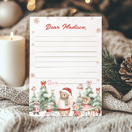 Cute Winter Woodland Birthday Time Capsule Card Tack Kort