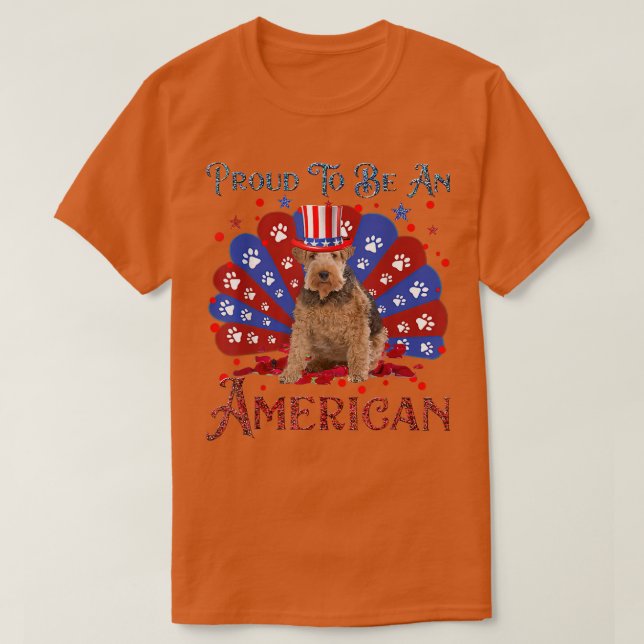 Cute Wire Fo Terrier American Flagga Älskare Lyckl T Shirt (Design framsida)