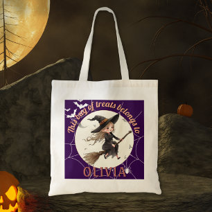 Cute Witch Anpassningsbar Halloween Tygkasse