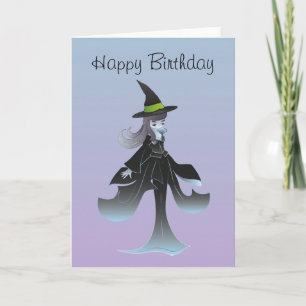 Cute Witch Birthday Kort