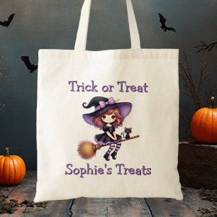 Cute Witch Bus eller godis Bag Tygkasse