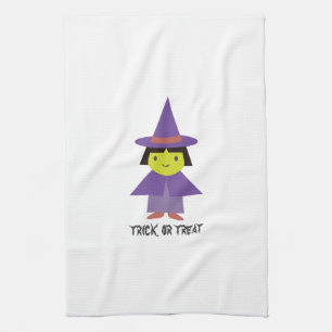 Cute Witch - Bus eller godis Kökshandduk