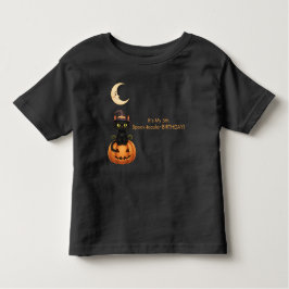 Cute Witch Cat and Pumpkin Birthday T Shirt