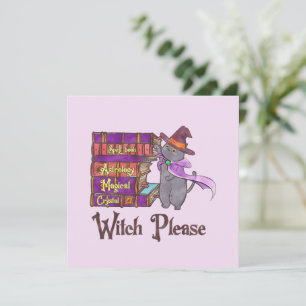 Cute Witch Cat with Bokar - "Witch Snälla"