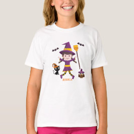 Cute Witch Costume Halloween fest För barn T Shirt