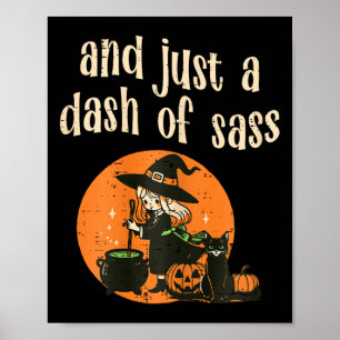 Cute Witch Funny Halloween Women Girls Tonåring Ki Poster