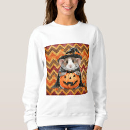 Cute Witch Guinea Gris Halloween Chevron T Shirt