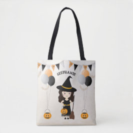 Cute Witch Halloween fest Tygkasse