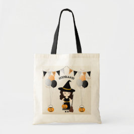 Cute Witch Halloween fest Tygkasse