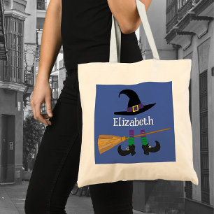 Cute Witch Hat Ben Tecknad Anpassningsbar Tygkasse