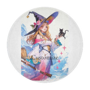 Cute Witch Holding Black Cat Thunder_Cove