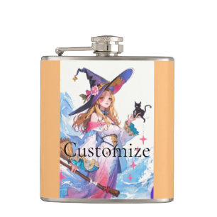 Cute Witch Holding Black Cat Thunder_Cove Fickplunta