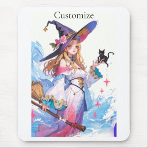 Cute Witch Holding Black Cat Thunder_Cove Musmatta