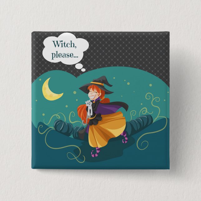Cute Witch Knapp (Framsida)