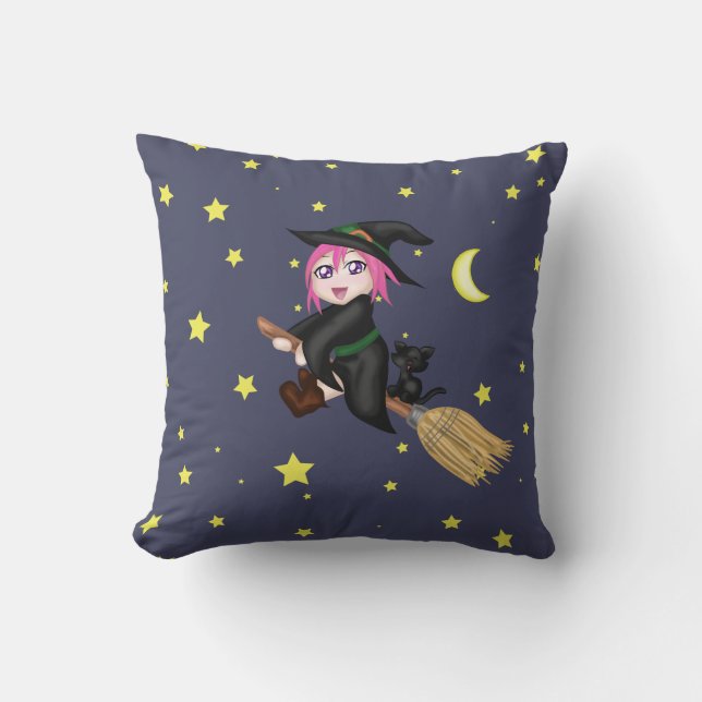 Cute Witch Kudde (Framsida)