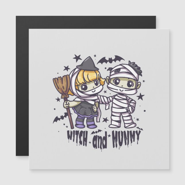 Cute Witch och Mummy (Fram/baksida)