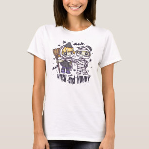 Cute Witch och Mummy T Shirt