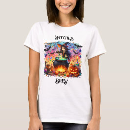 Cute Witch Stirring Cauldron T Shirt