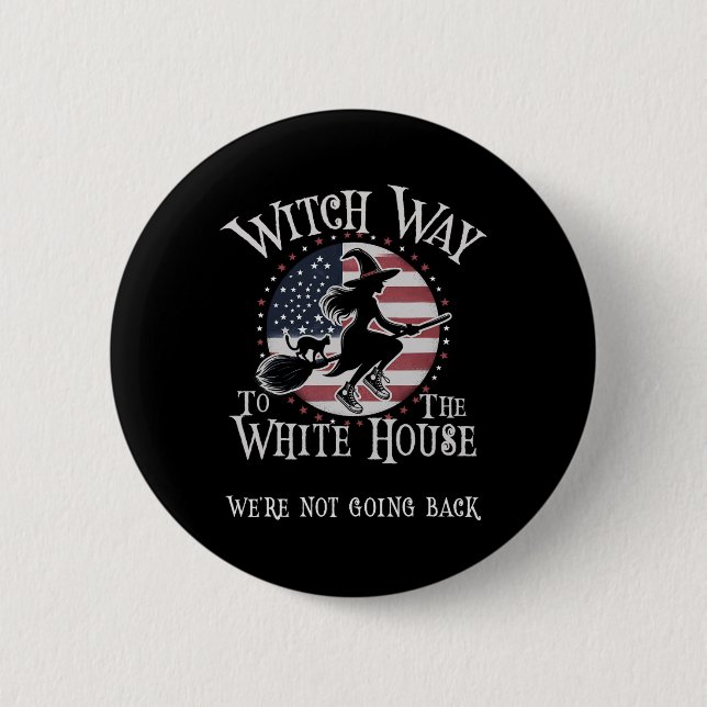 Cute Witch Way White House Kamala Harris Wheimer W Knapp (Framsida)