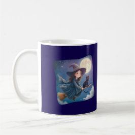 Cute Witch With Cat Mug Kaffemugg