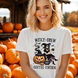 Cute Witch's Brew Coffee Edition Halloween Tshirt T Shirt