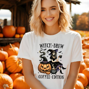Cute Witch's Brew Coffee Edition Halloween Tshirt T Shirt