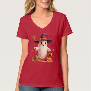 Cute Witchy Ghost Halloween T Shirt