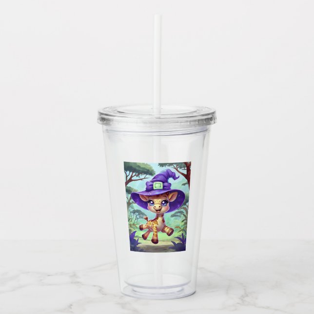 Cute Witchy Giraffe Take Away Mugg (Framsida)
