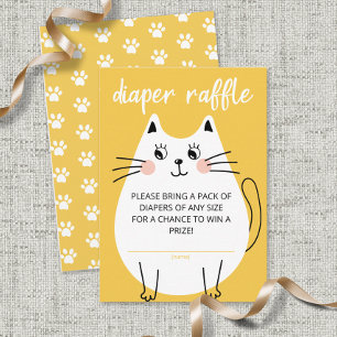 Cute Wite Kattunge blaper raffle biljett Tilläggskort