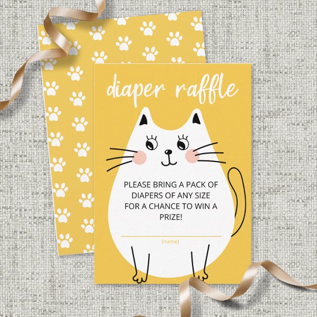 Cute Wite Kattunge blaper raffle biljett Tilläggskort (Skapare uppladdad)