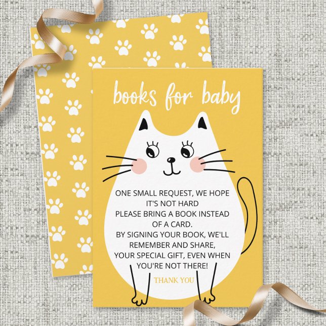 Cute Wite Kattunge bokar för baby biljett Tilläggskort (Skapare uppladdad)