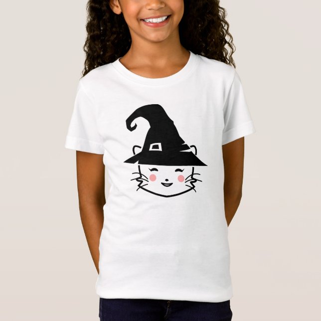 Cute Wizard Cat T Shirt (Framsida)
