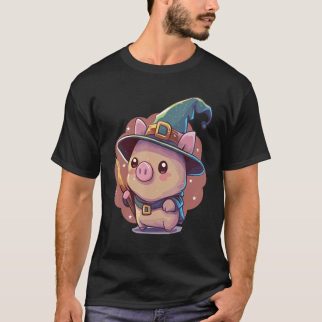 Cute Wizard Gris Tabletop RPG Nerdy Roleplay Gee T Shirt (Framsida)