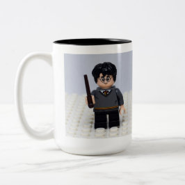 Cute Wizard Toy Figure Mug – Magic-Themed Coffee  Två-Tonad Mugg